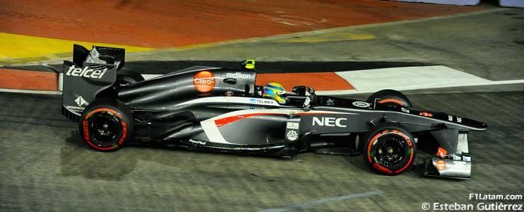 Suerte diferente para Hülkenberg y Gutiérrez - Reporte Carrera - GP de Singapur - Sauber 