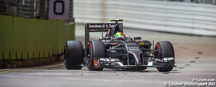 El mexicano Esteban Gutiérrez cumple su misión - Reporte Clasificación - GP de Singapur - Sauber
