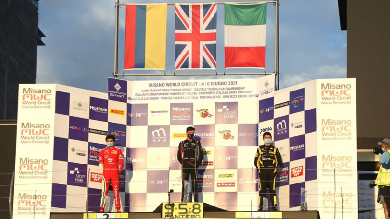 Sebastián Montoya logra su primer podio en la F4 Italiana 