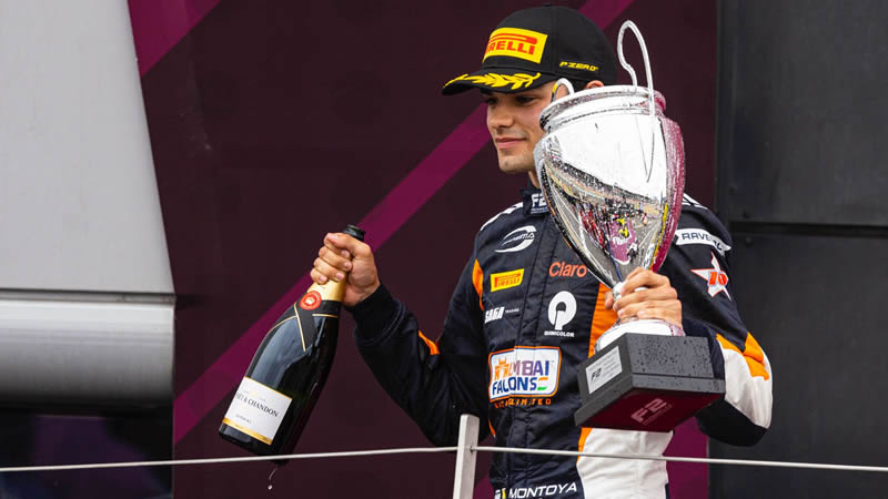 Sebastián Montoya logra en Silverstone su tercer podio en la FIA Fórmula 2