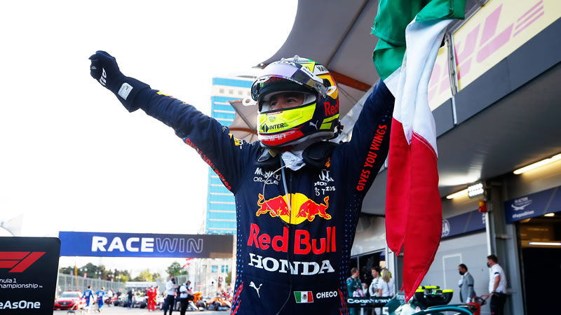 Victoria para Checo Pérez. Se van en blanco Hamilton y Verstappen - Reporte Carrera - GP de Azerbaiyán