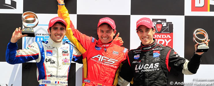 Victoria de punta a punta para el colombiano Sebastián Saavedra en la Indy Lights en Alabama 