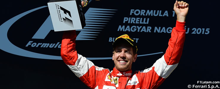 Vettel iguala a Senna en número de victorias en la F1 - Reporte Carrera - GP de Hungría - Ferrari
 
