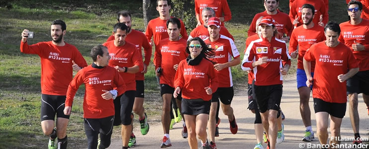 Vettel, Gené y Gutiérrez participan en jornada de entrenamiento con voluntarios de Santander España
 