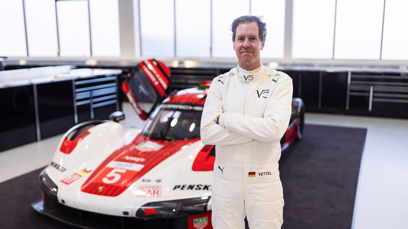 Sebastian Vettel se alista para probar el 963 de Porsche Penske Motorsport 