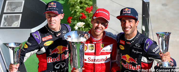 Daniil Kvyat logra su primer podio en la F1 - Reporte Carrera - GP de Hungría - Red Bull