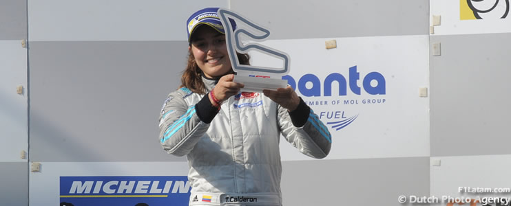 Podio para la colombiana Tatiana Calderón en el EuroFormula Open de F3 en Austria 