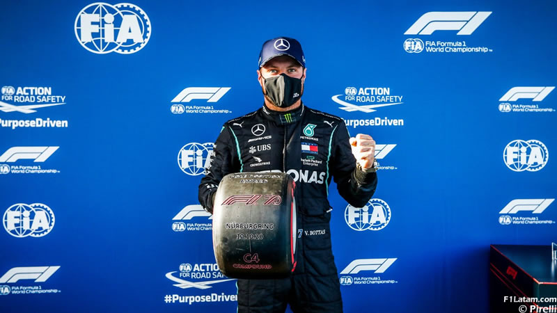 Bottas logró su tercera pole position de la temporada - Reporte Clasificación - GP de Eifel