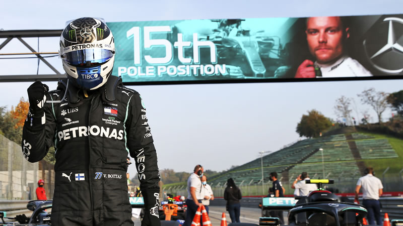 Bottas supera a Hamilton y se lleva la pole en Imola - Reporte Clasificación - GP de Emilia Romaña