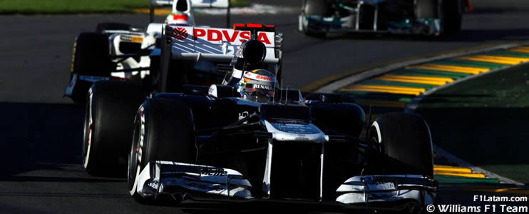 Gran carrera de Pastor Maldonado pero sin recompensa - Reporte Carrera - GP de Australia - Williams
 