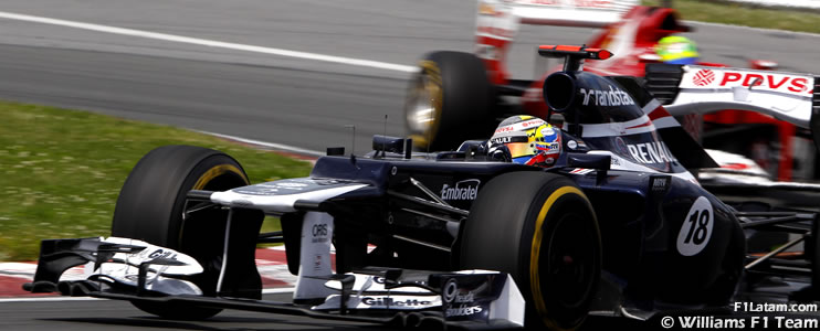 Pastor Maldonado quedó a tres lugares de los puntos - Reporte Carrera - GP de Canadá - Williams 