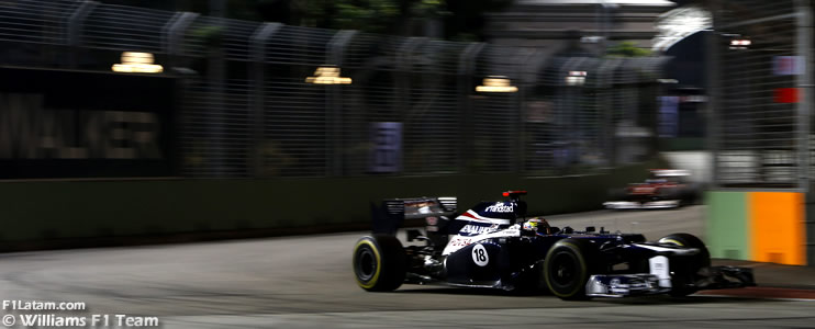 Gran esfuerzo pero sin recompensa para Maldonado y Senna - Reporte Carrera - GP de Singapur - Williams 