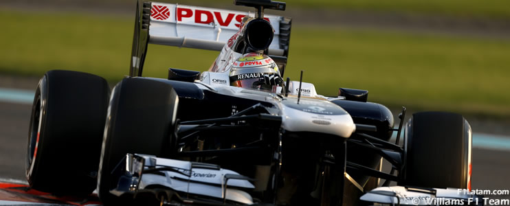 Pastor Maldonado probó el paquete aerodinámico 2014 - Reporte Viernes - GP de Abu Dhabi - Williams 
