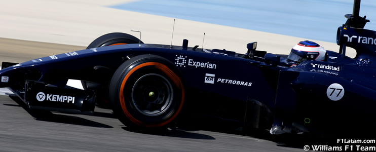 Valtteri Bottas con el Williams Mercedes FW36 completa la mayor distancia recorrida en una sola jornada 