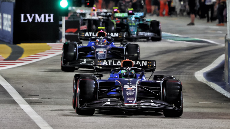 Parrilla de salida del GP de Singapur tras descalificación de Sainz y Albon