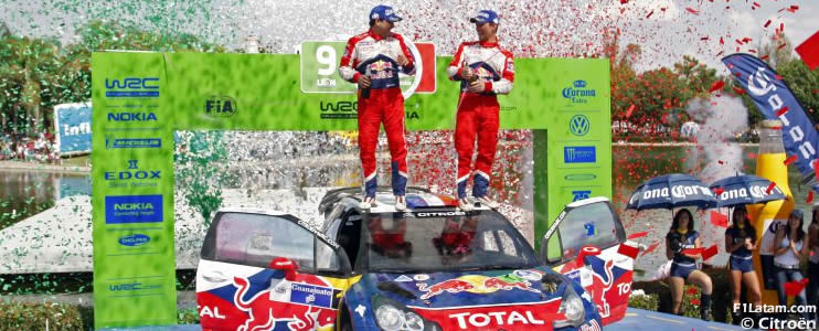 Victoria de Sébastien Loeb y Daniel Elena con el Citroën DS3 - Rally de México - Día Final 