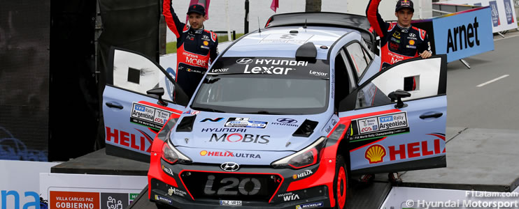 Paddon y Hyundai logran en el Rally de Argentina la primera victoria de 2016 en el WRC
