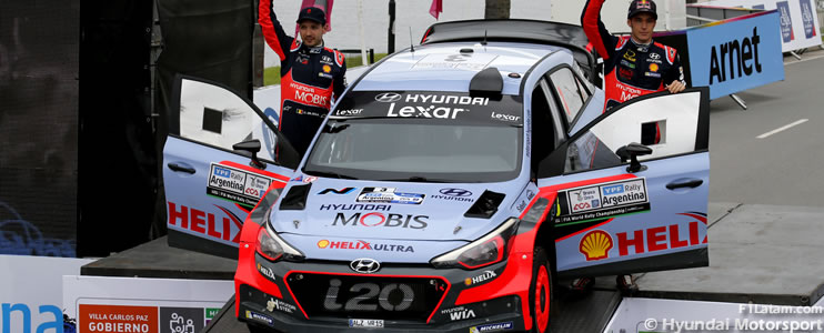 Paddon y Hyundai logran en el Rally de Argentina la primera victoria de 2016 en el WRC 