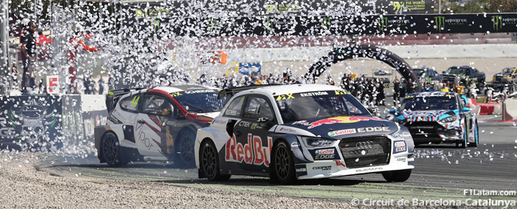 El sueco Mattias Ekström se corona rey del BarcelonaRX del FIA World Rallycross 